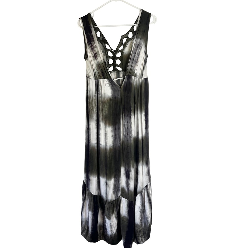 Venus Womens Tie-Dye High Low Boho Dress Size Small Tie Front Tassel Flowy‎ - Picture 3 of 12